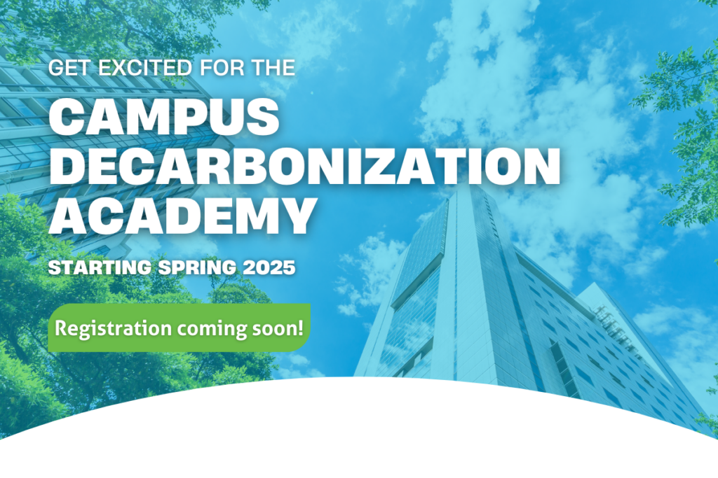 Campus Decarbonization Academy Save the Date